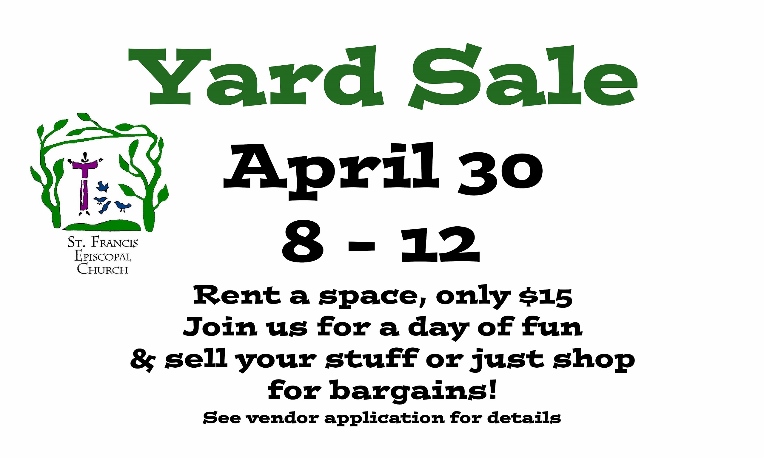 St Francis Yard Sale